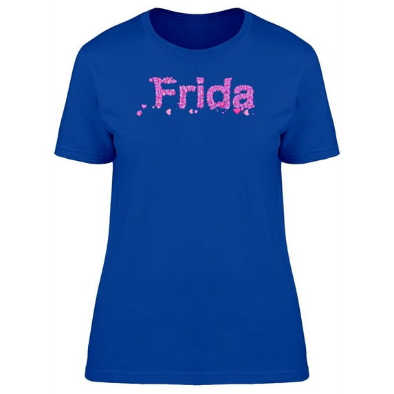 Frida Cool Pink Heart Name Tee Women's -Image by Shutterstock