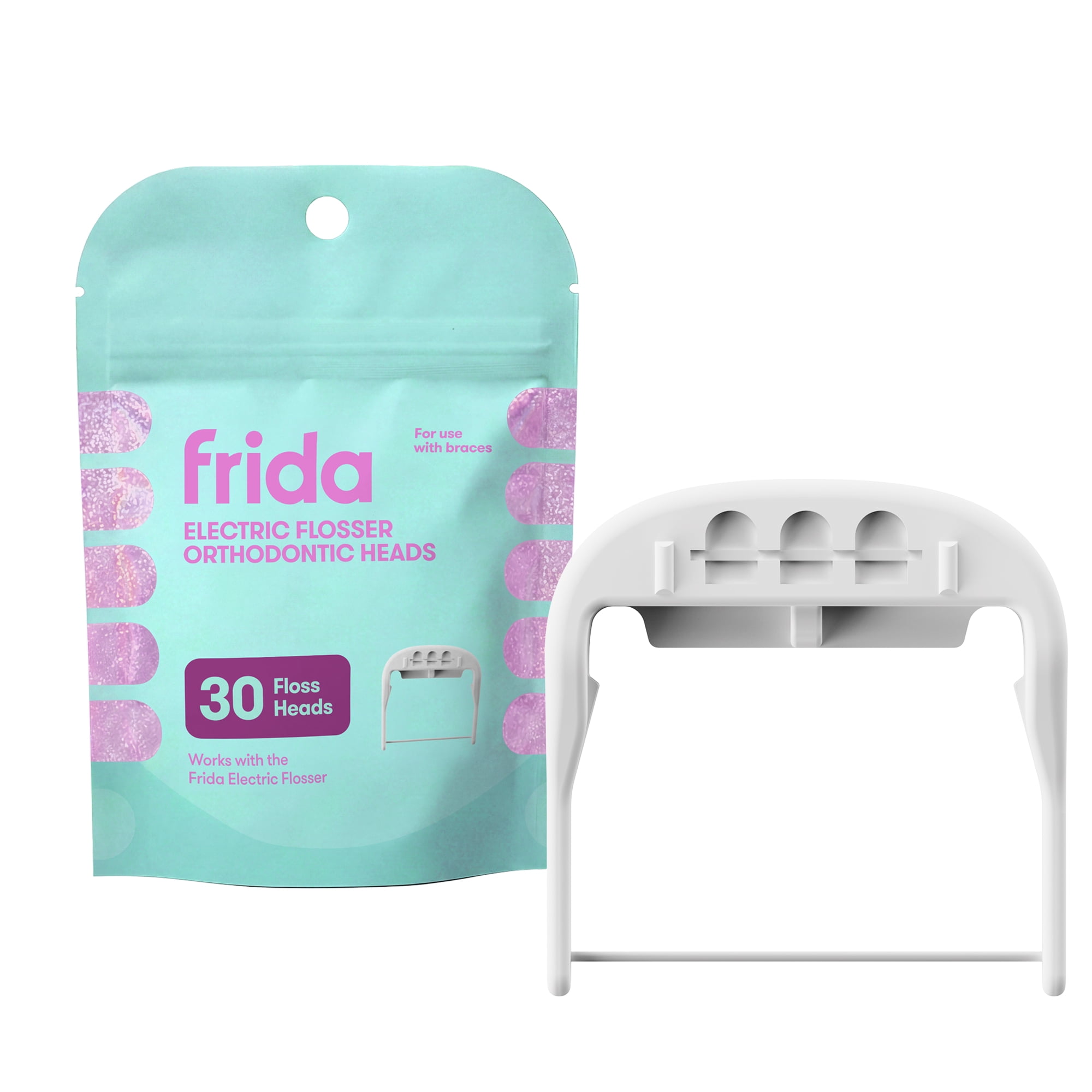 Frida for Kids Orthodontic Electric Flosser Refill Heads, 30 Count