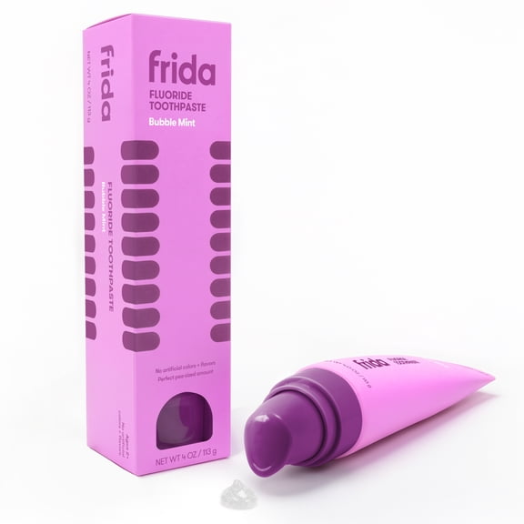 Frida for Kids Fluoride Toothpaste for Kids, Cavity Protection, Bubble Mint, 4 ounce