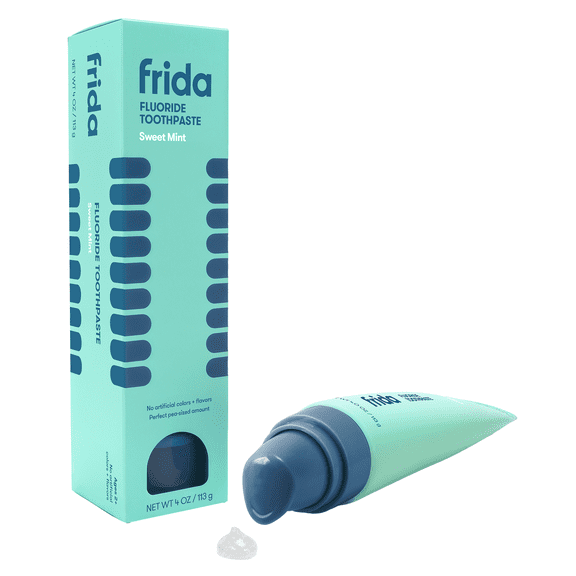 Frida For Kids Fluoride Toothpaste for Kids, Cavity Protection, Sweet Mint, 4 oz