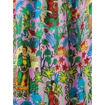 Frida Inspired Colorful Drapes, Set Of Two Curtains, Semi Sheer Cotton Curtain Set. Two Panels.