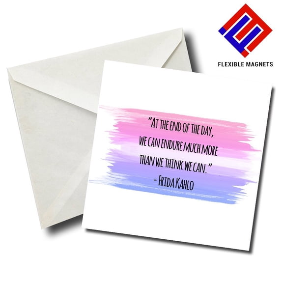 Frida Kahlo 2 Inspirational Quote Magnet for refrigerator. Great Gift! By Flexible Magnets