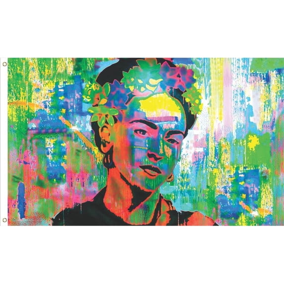 Frida Kahlo Blacklight Reactive Fly Flag Poster - 3' x 5'