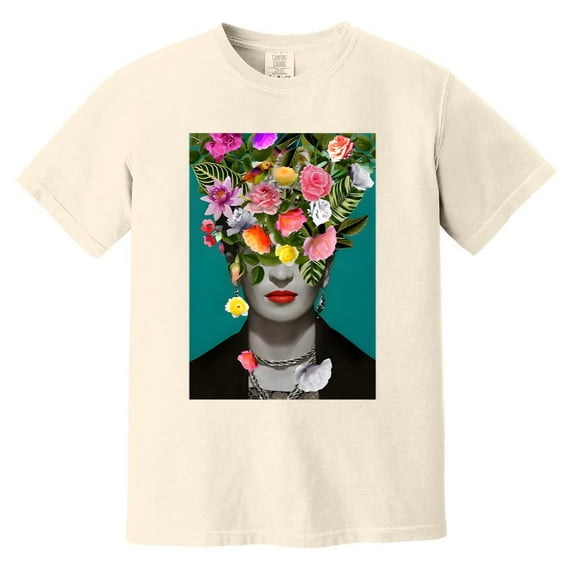 Frida Kahlo Feminist Mexican Artist Beautiful Flowers Art Comfort Color T-Shirt