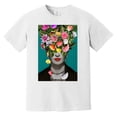 thumbnail image 1 of Frida Kahlo Feminist Mexican Artist Beautiful Flowers Art Comfort Color T-Shirt, 1 of 4