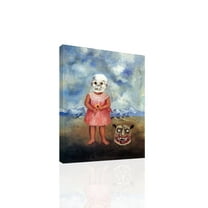 Frida Kahlo - Girl With Death Mask - CANVAS or PRINT WALL ART