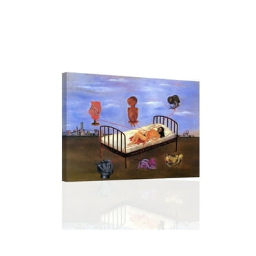 Art Canvas Mart Frida Kahlo Henry Ford Hospital 24” x 36” Framed Canvas Art Prints