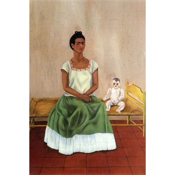 Frida Kahlo - Me And My Doll - CANVAS OR PRINT WALL ART