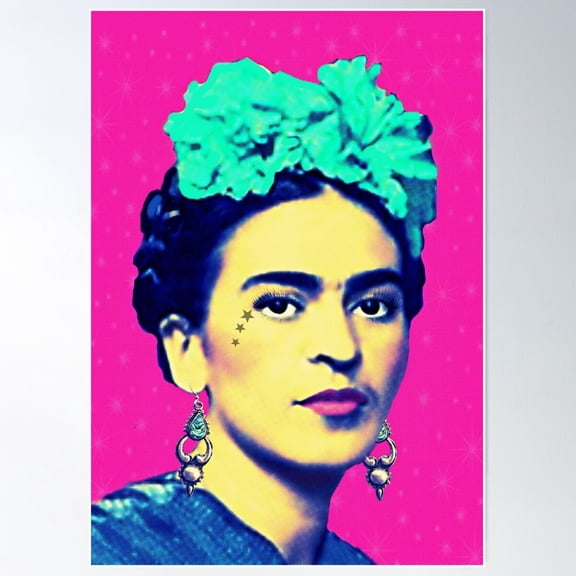 Frida Kahlo Portrait Poster Wall Art, Modern Wall Decor For Living Room Bedroom, 12x18 UNFRAMED