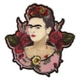 thumbnail image 1 of Frida Kahlo Rose Thorn Portrait Sublimated Embroidered Iron On Patch, 1 of 2