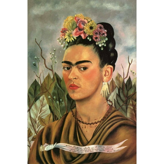 Frida Kahlo - Self Portrait 1940 II - CANVAS OR PRINT WALL ART
