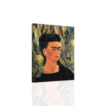 Frida Kahlo - Self Portrait With Bonito - CANVAS OR PRINT WALL ART