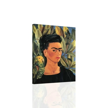 Frida Kahlo - Self Portrait With Bonito - CANVAS OR PRINT WALL ART