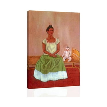 Frida Kahlo- Sitting On The Bed - Canvas OR Print Wall Art