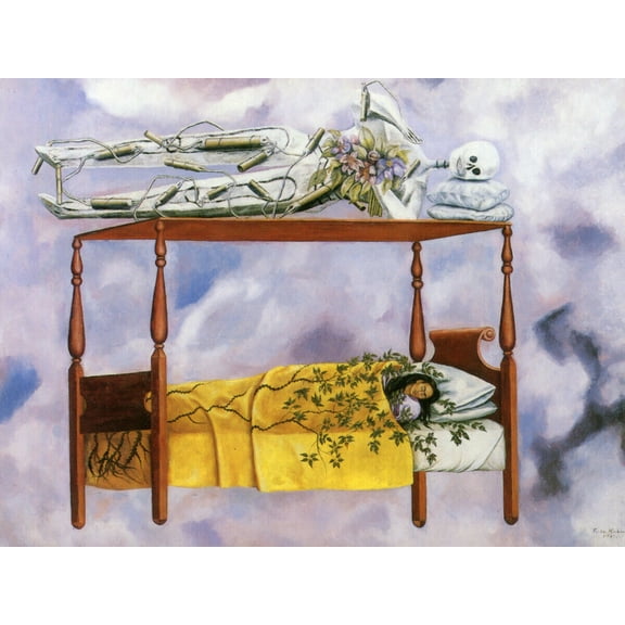 Frida Kahlo - The Dream 12x16 - CANVAS or PRINT WALL ART