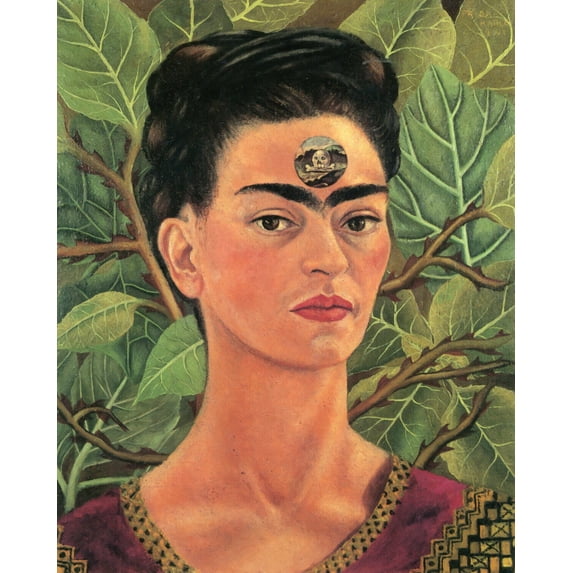 Frida Kahlo - Thinking About Death - CANVAS OR PRINT WALL ART