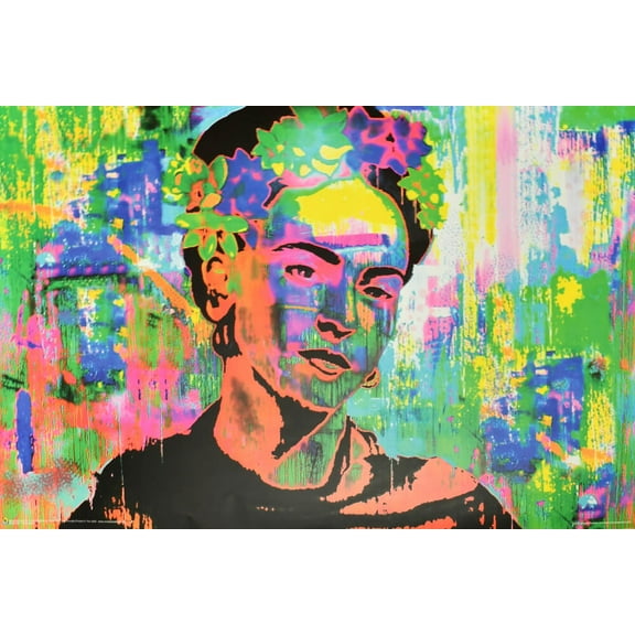 Frida Khalo Non-Flocked Blacklight Poster 36" x 24"