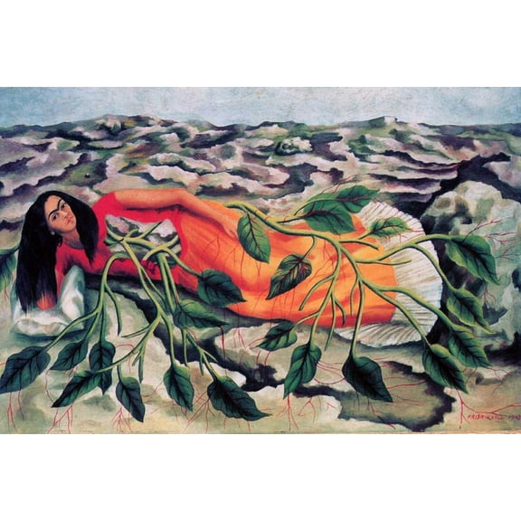 Frida Khalo- Roots - Canvas OR Print Wall Art