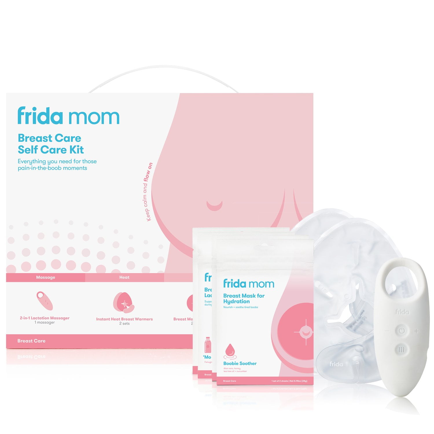 Frida Mom Instant Heat Reusable Breast Warmers - Click-to-Heat Relief in an  Instant for Nursing + Pumping Moms - 2 Sets - 2 Small + 2 Large Heat Packs
