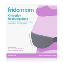 Frida Mom C-Section Recovery Band for Postpartum Pregnancy Belly Support, Abdominal Binder and Belt with Adjustable Strap, Grey