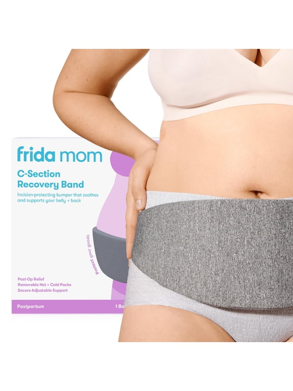 C Section Recovery Belly Band, Postpartum Abdominal Binder with Soft Knit Layer, One Size
