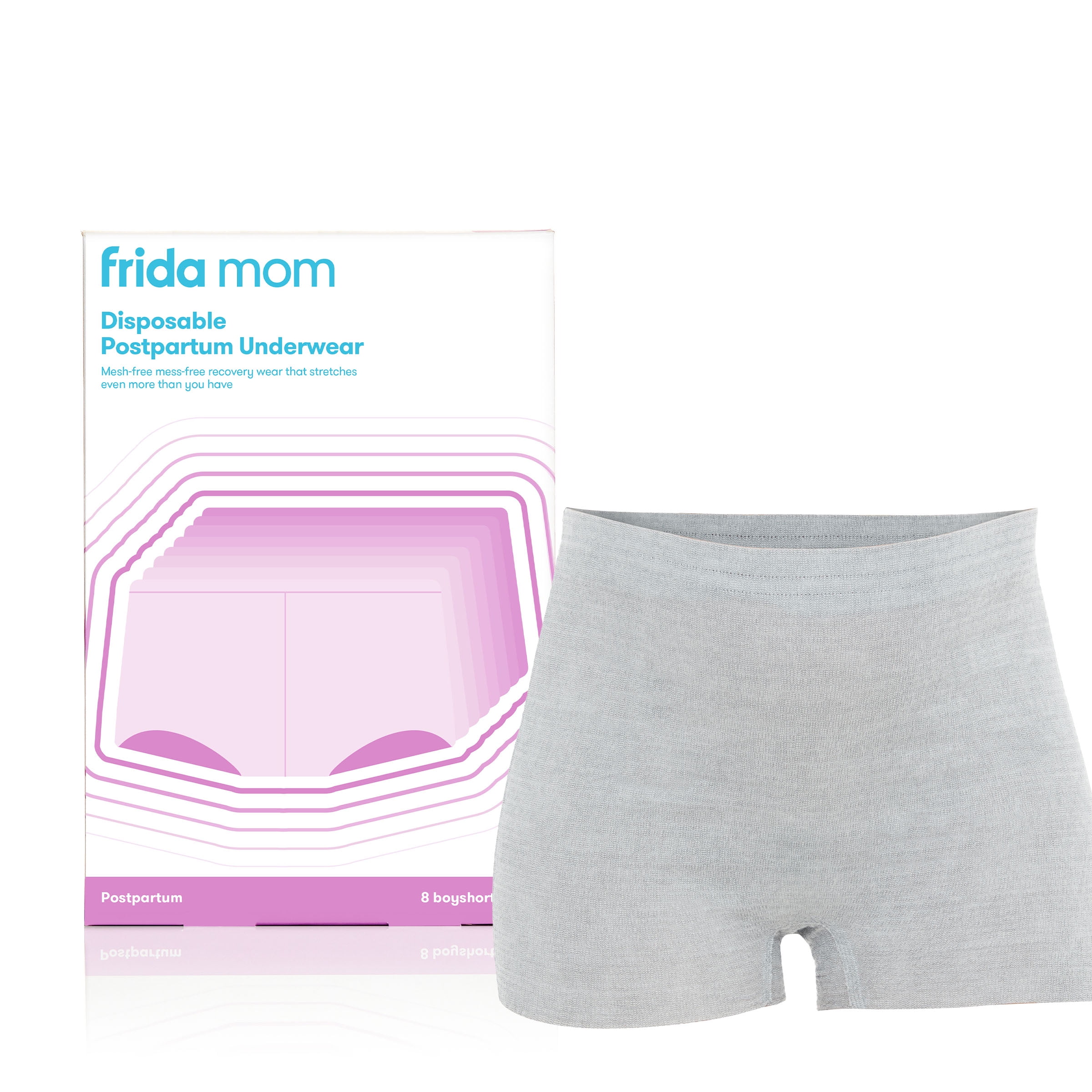 Frida Mom Disposable Postpartum Underwear for Women, Boyshort, One Size  Petite (8 Count)