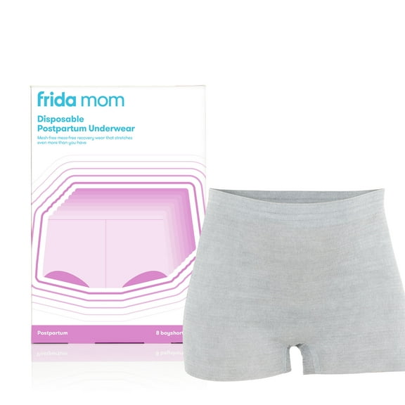 Frida Mom Disposable Postpartum Underwear for Women, Boyshort (8 Count)