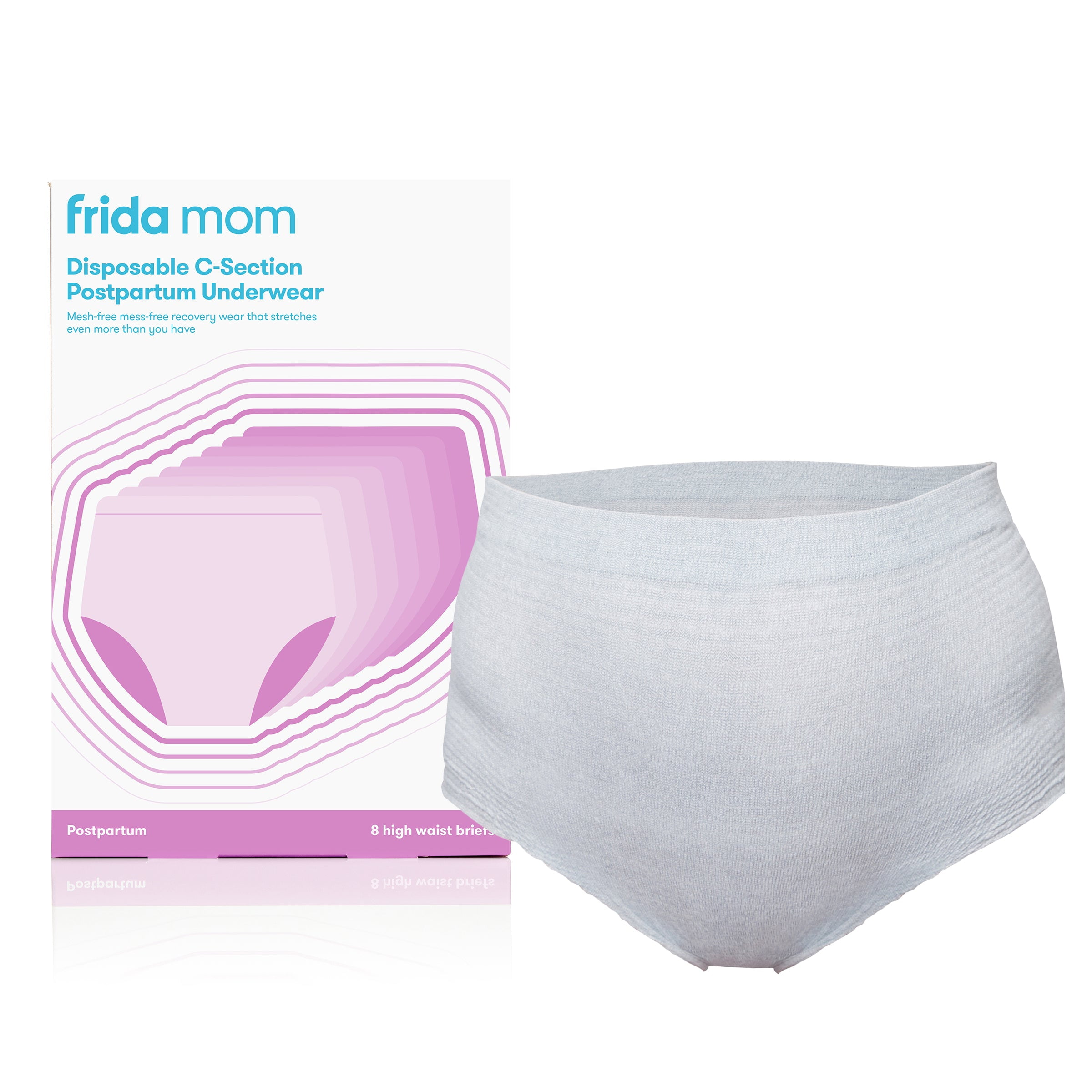 Frida Mom Disposable Postpartum Underwear for Women, High Waist (8 Count) 