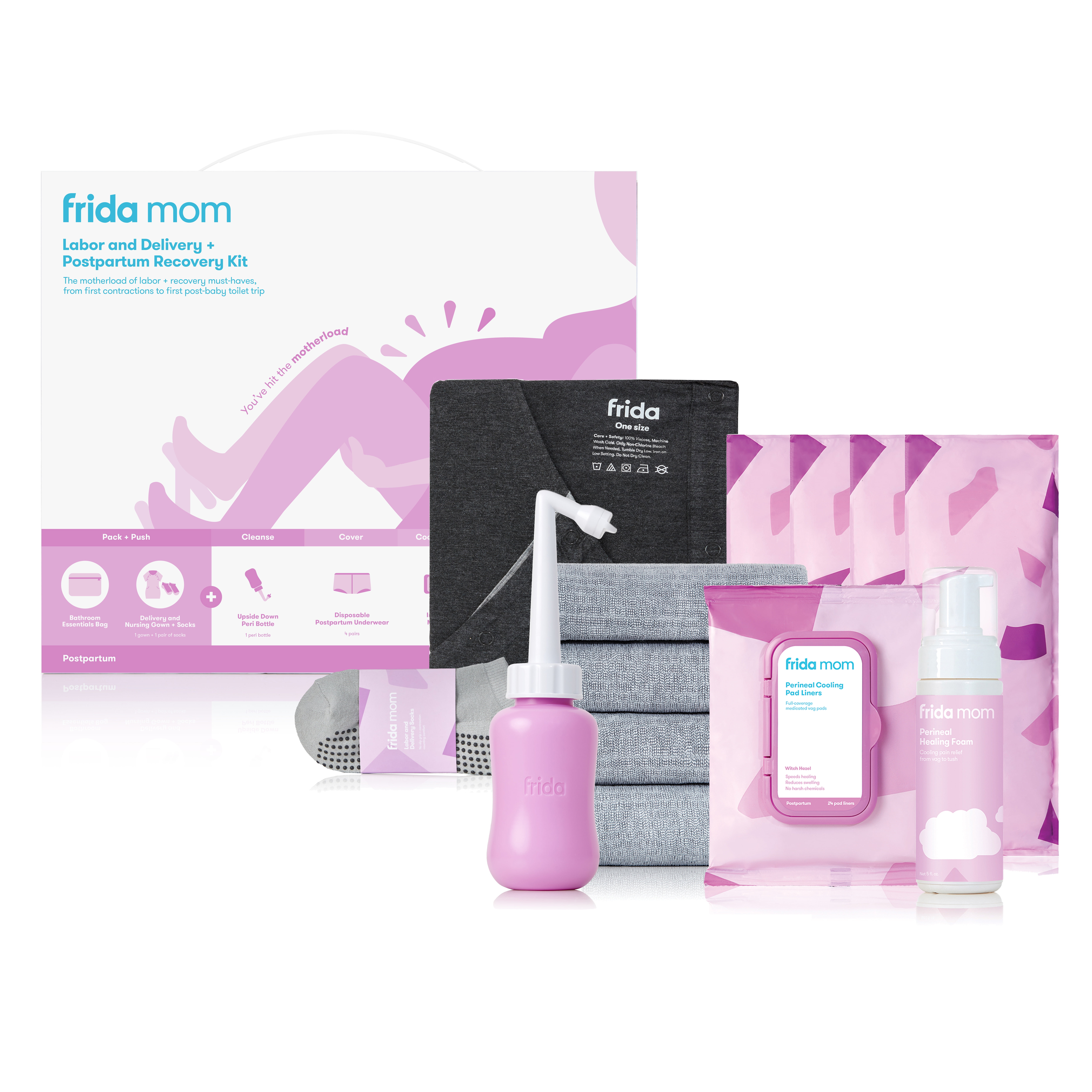 Mama & Wish Postpartum Essentials Kit for Mom-Includes Peri Bottle