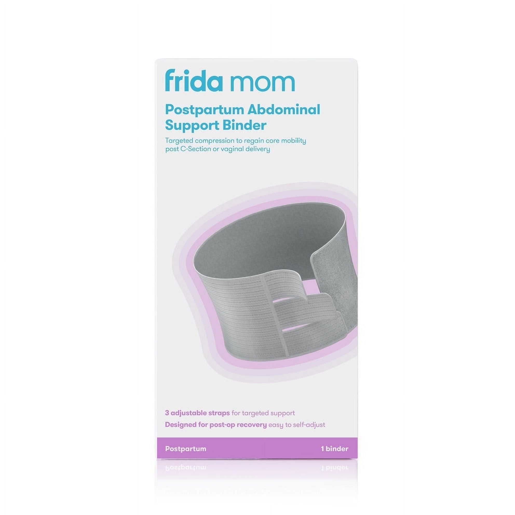 Frida Mom Postpartum Abdominal Binder and Pregnancy Support Belt with  Adjustable Strap, Grey 