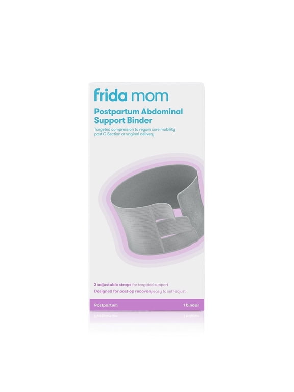 Postpartum Abdominal Binder for Post Maternity Compression, Shaping, and Support, Adjustable Belly Band, Grey