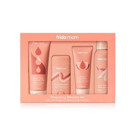 Frida Mom Pregnancy Skincare Body Relief Set for Stretch Marks, Dry Skin, Swelling Chafing - 4 Ct