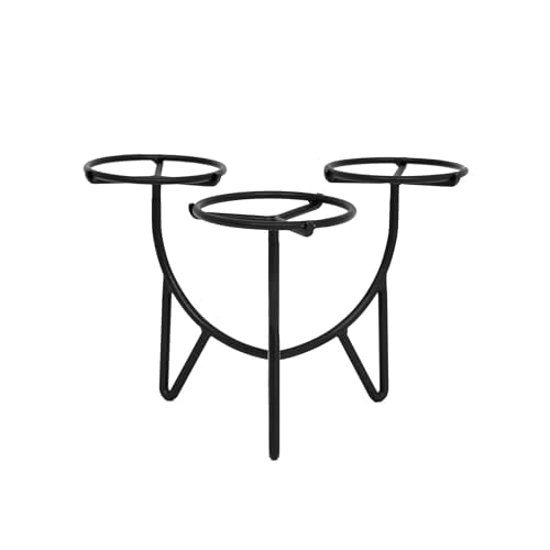 Black Iron Mid-Century Modern Triple Plant Stand