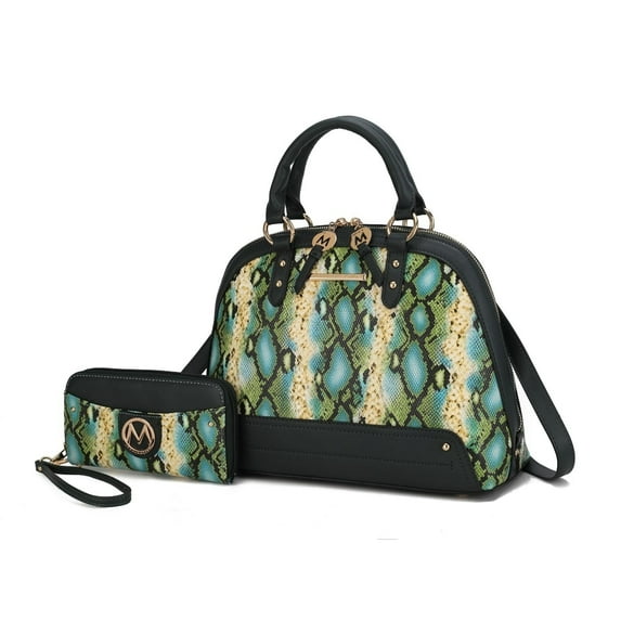 Frida Satchel Handbag by Mia k and Wallet 2 Pieces