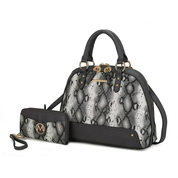 Frida Satchel Handbag by Mia k and Wallet 2 Pieces