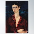 thumbnail image 1 of Frida Self-Portrait In Velvet Dress Poster Wall Art, Modern Wall Decor, 24x36 UNFRAMED, 1 of 3
