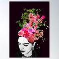 thumbnail image 1 of Frida With Hummingbird And Dragonfly Poster Wall Art, Modern Wall Decor For Living Room Bedroom, 12x18 UNFRAMED, 1 of 2