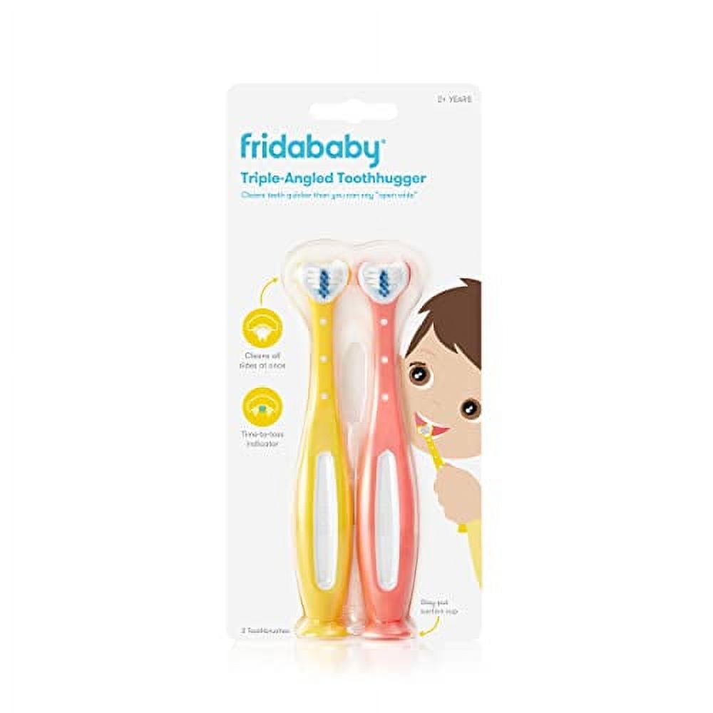 FridaBaby Triple-Angle Toothhugger Training Toothbrush for Toddler Oral Care, Two Pack