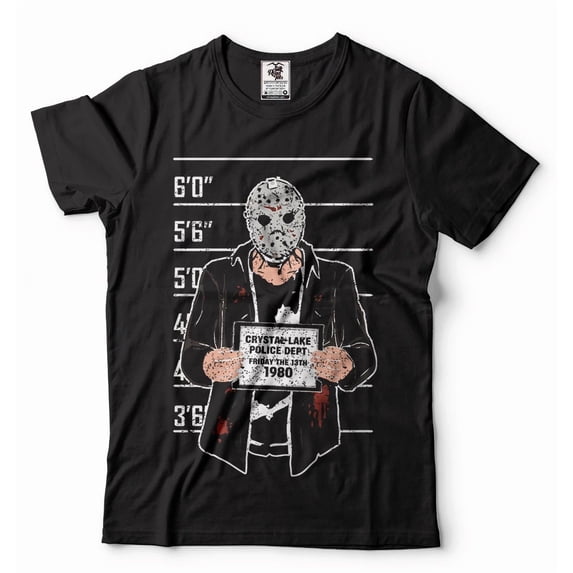 Friday 13th Shirt Jason T-shirt, Halloween shirt, Horror movie Tee,Black Color,Size 3XL