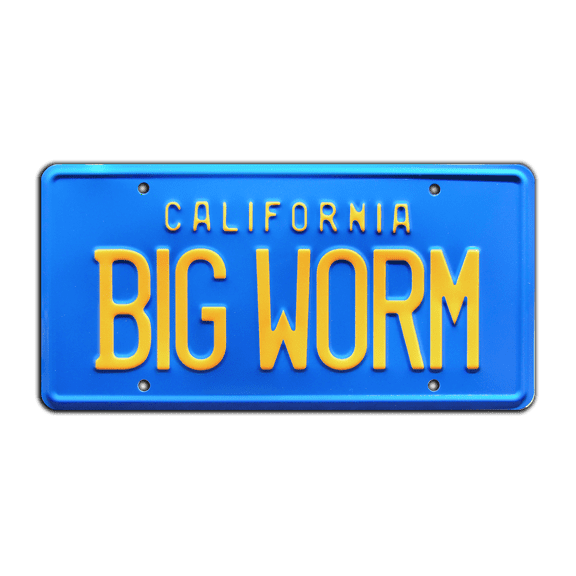 Friday | Big Worm's '61 Impala | BIG WORM | Metal Stamped Replica Prop License Plate