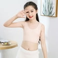 thumbnail image 1 of VALSEEL Seamless Training Sports Bra - Kids Girls Underwear Cotton Bra Vest Children Underclothes Sport Undies Clothes Everyday Lightly Padded T-Shirt Bra, 1 of 8