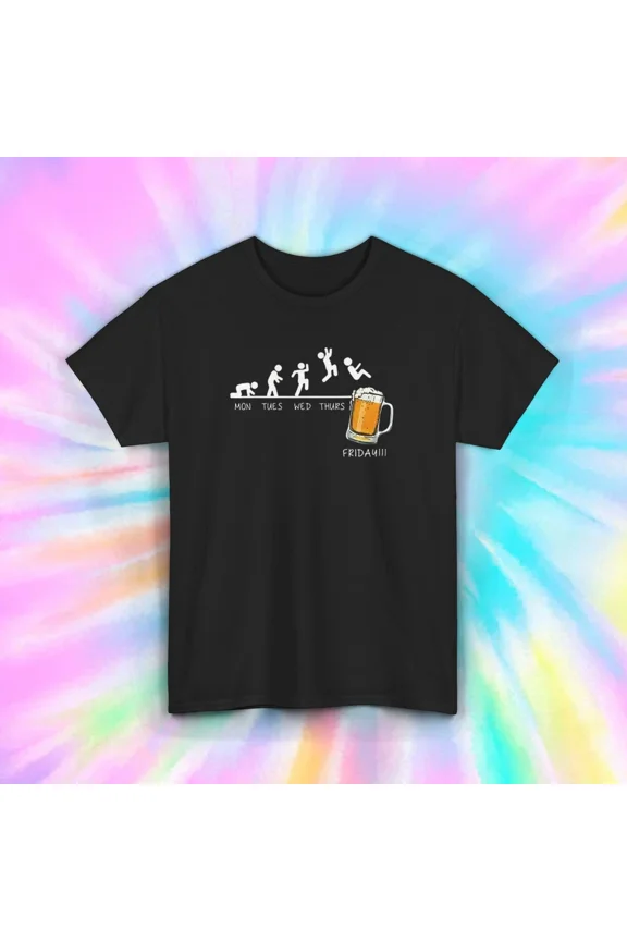 Friday Evolution T-Shirt Funny Weekend Party Gift