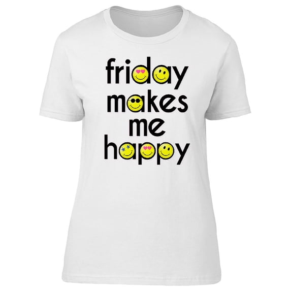 Friday Makes Me Happy Smiley Tee Men's -Image by Shutterstock