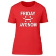thumbnail image 1 of Friday Monday Happy Sad Face T-Shirt Women -Image by Shutterstock, Female Small, 1 of 2