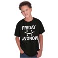 thumbnail image 1 of Friday Monday Happy Sad Weekend Vibes Crewneck T Shirts Boy Girl Teen Brisco Brands S, 1 of 6