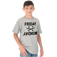 thumbnail image 1 of Friday Monday Happy Sad Weekend Vibes Crewneck T Shirts Boy Girl Teen Brisco Brands X, 1 of 6