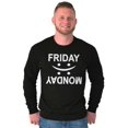 thumbnail image 1 of Friday Monday Happy Sad Weekend Vibes Long Sleeve TShirt Men Women Brisco Brands X, 1 of 6