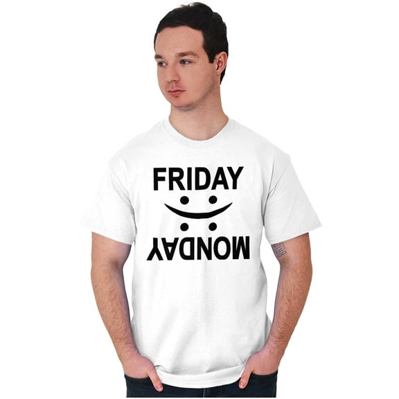 Friday Monday Happy Sad Weekend Vibes Men's Graphic T Shirt Tees Brisco Brands M