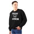 thumbnail image 1 of Friday Monday Happy Sad Weekend Vibes Unisex Plus Fleece Graphic Sweatshirt Brisco Brands 2X, 1 of 5