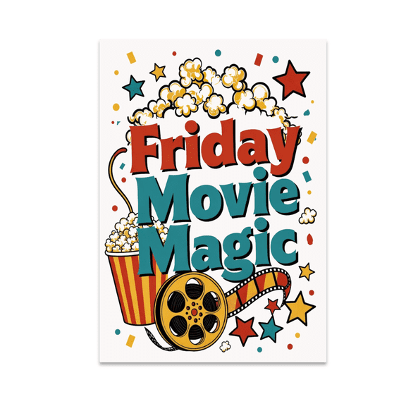 Friday Movie Magic Poster - Cinema Lovers - 13x19 Poster Print